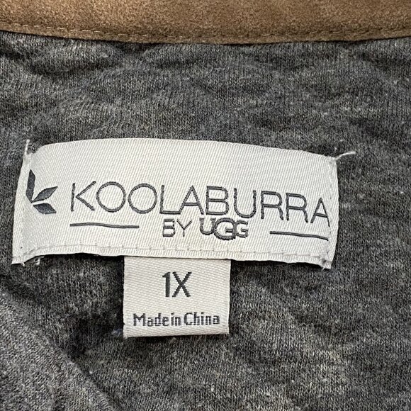 KOOLABURRA by UGG Women Quilted Sweatshirt Funnel Neck Sz 1X Gray Casual 3-3 - Picture 7 of 9